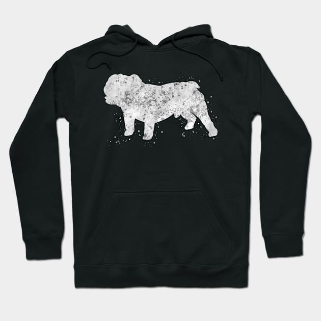 English bulldog puppy dog Hoodie by Yahya Art